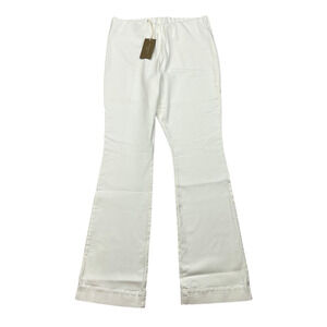 Ann Mashburn Faye Flare Cropped Lounge Pants Women's M Stretch Elastic Waist